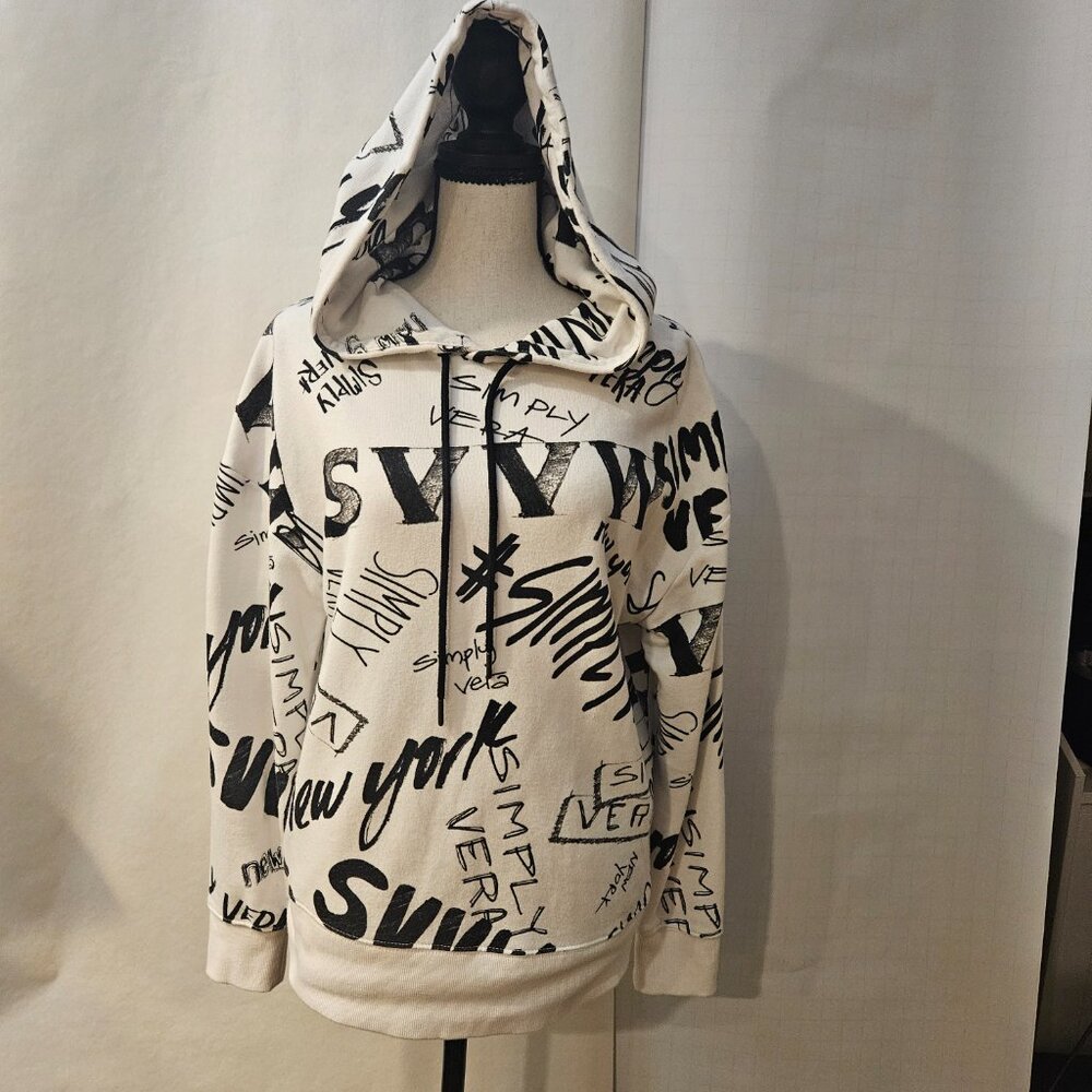 Vera Wang Simply Vera Small Long-Sleeved Hoodie Sweatshirt